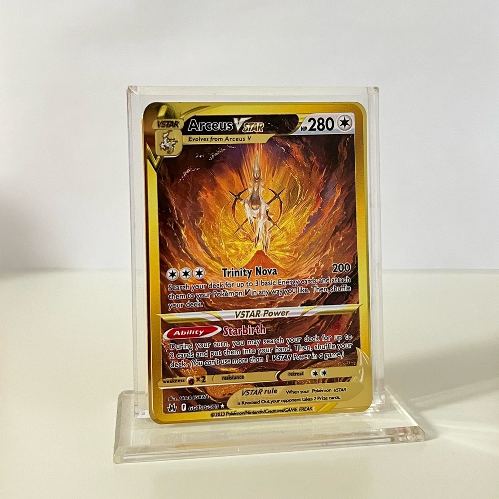 Pokemon Arceus Vstar GG70/GG70 Gold Metal Pokémon Card Collectible/Gift/Fan Art
